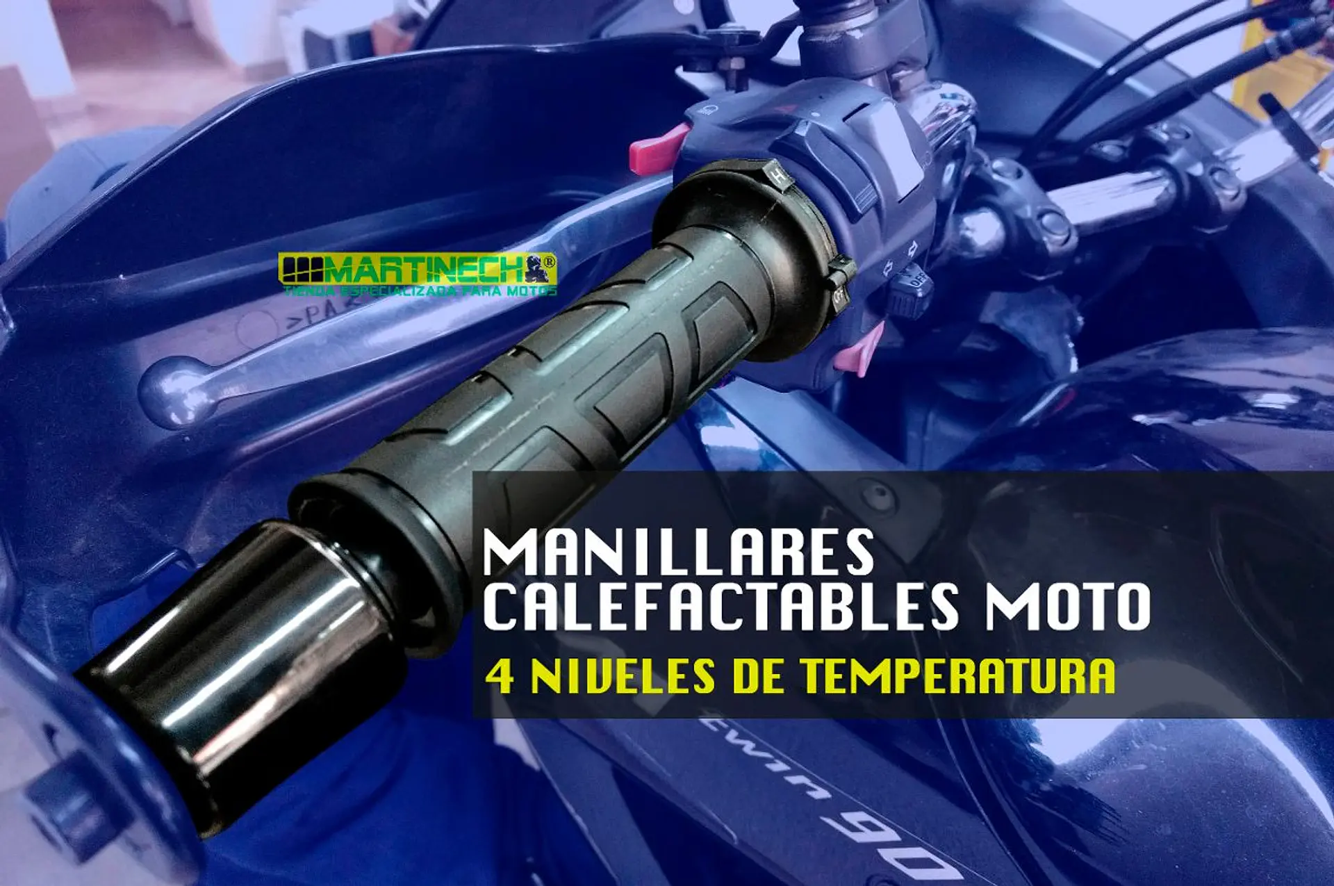 Manillares Calefactables Moto 4 Niveles De Temperatura 2