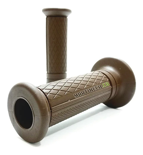 Kit Manillares Café Racer Grips Puños Para Moto 100% Caucho