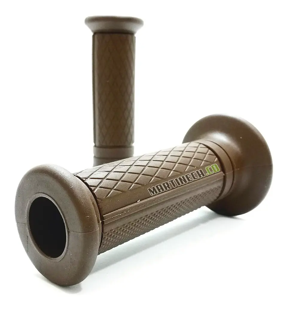 Kit Manillares Café Racer Grips Puños Para Moto 100% Caucho 1