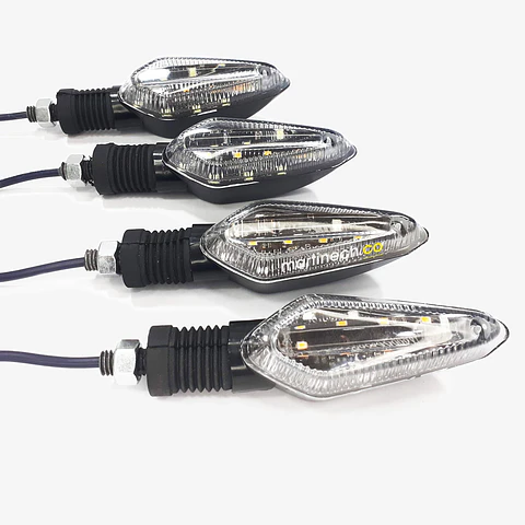 Direccionales Led Moto Ambar Brillante Kit X 4 Tipo Rizoma
