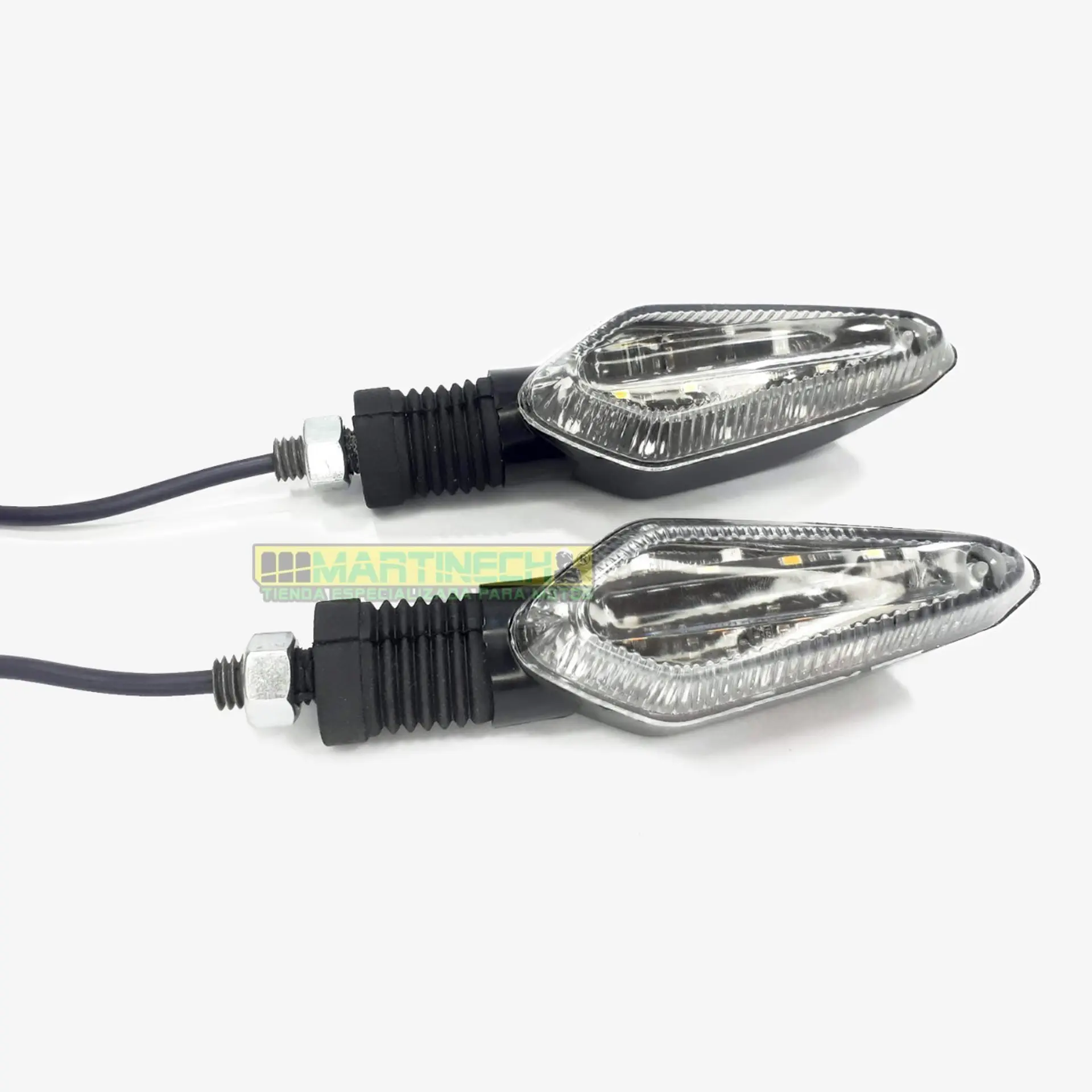 Direccionales Led Moto Ambar Brillante Kit X 4 Tipo Rizoma 3