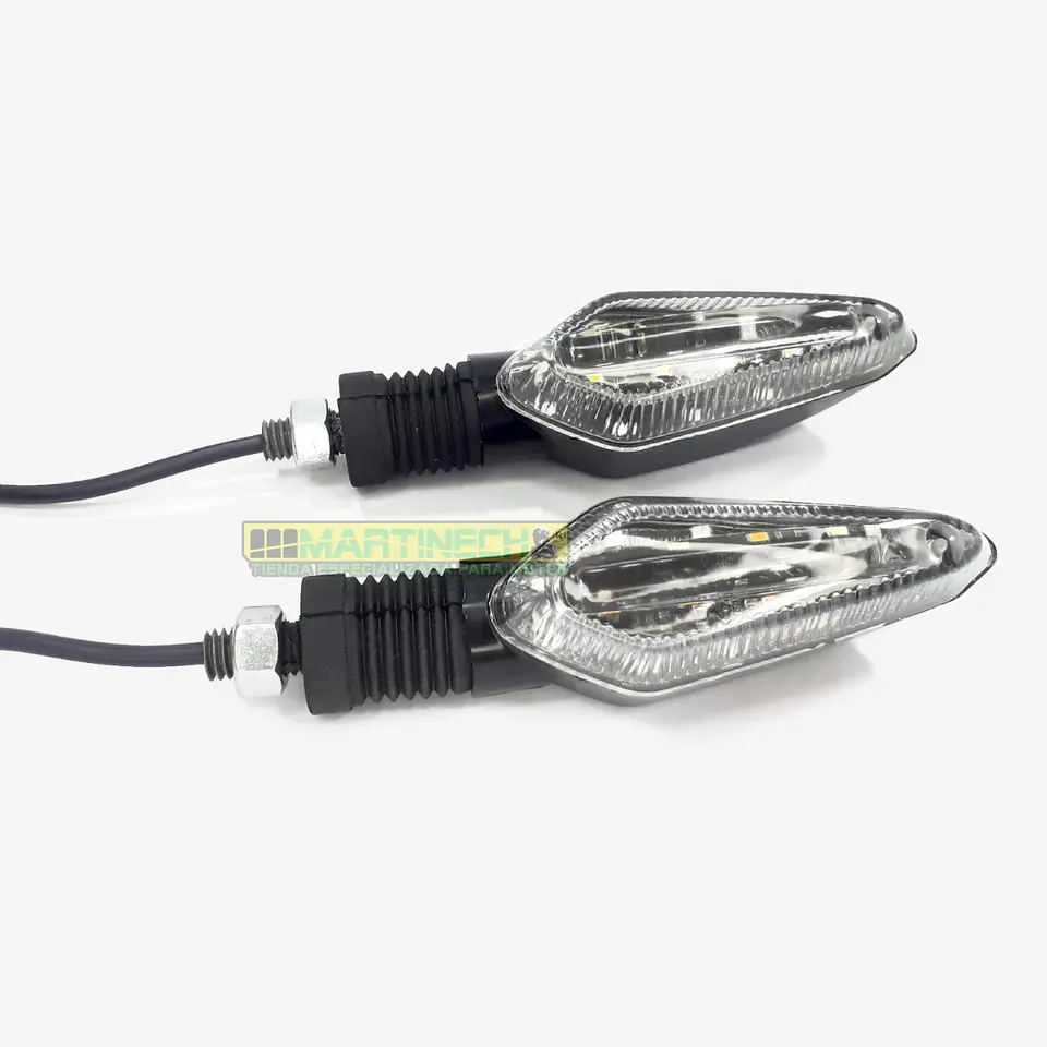 Direccionales Led Moto Ambar Brillante Kit X 4 Tipo Rizoma 3