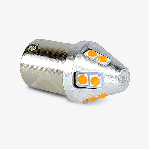 Bombillo Led Luz Direccional Ambar Amarillo Alta Intensidad Pata Recta