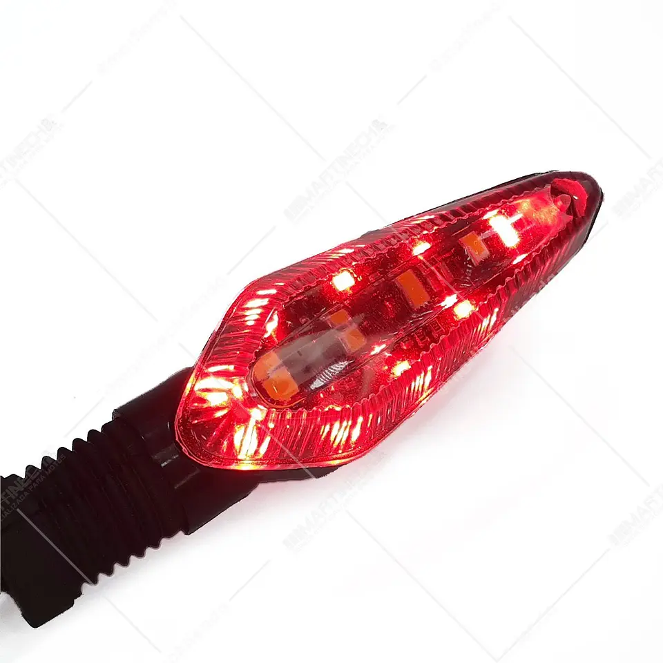Direccionales Led Moto Ambar Brillante Kit X 4 Tipo Rizoma 7