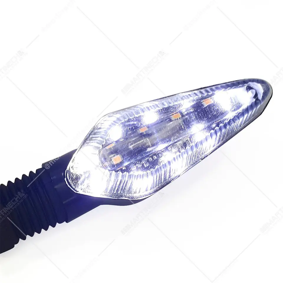 Direccionales Led Moto Ambar Brillante Kit X 4 Tipo Rizoma 8