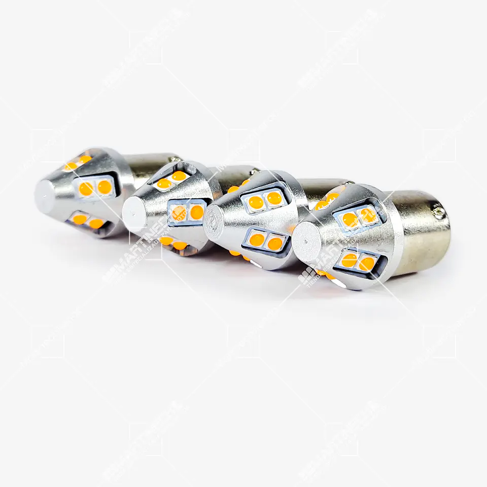 Bombillo Led Luz Direccional Ambar Amarillo Alta Intensidad Pata Recta 8