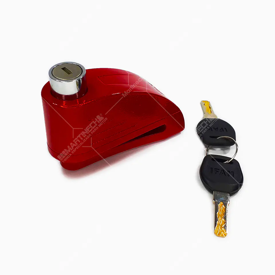 Candado Moto Alarma Freno De Disco Ifam + Obsequios 2