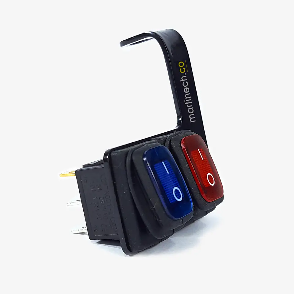 Switch X 2 Moto Suiche Interruptor On/off Con Testigo Piloto Derecho 1