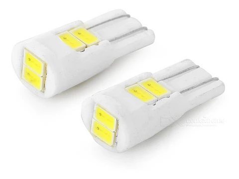Cocuyos T10 Led Alto Brillo Cuerpo En Ceramica Kit X 2