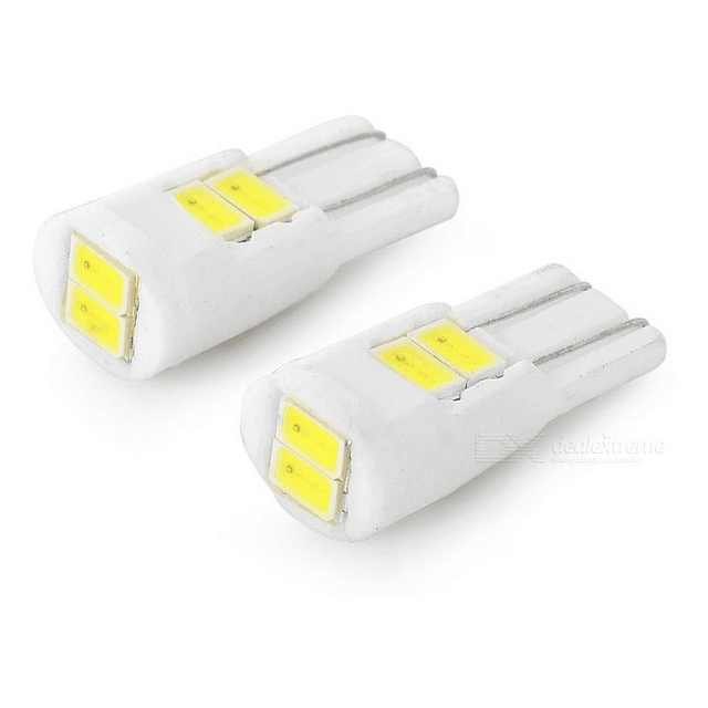 Cocuyos T10 Led Alto Brillo Cuerpo En Ceramica Kit X 2