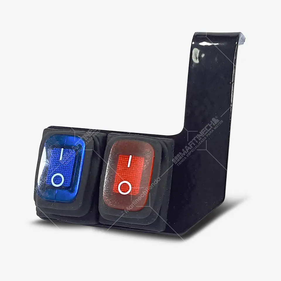 Switch X 2 Moto Suiche Interruptor On/off Con Testigo Piloto Derecho 2