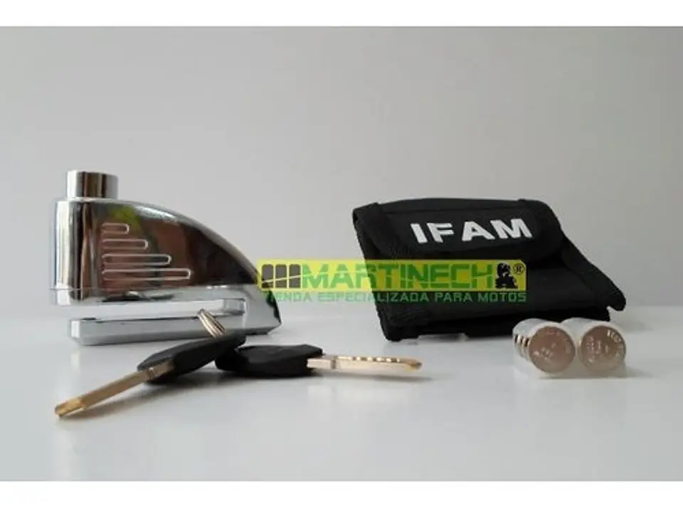 Candado Moto Alarma Freno De Disco Ifam + Obsequios 14
