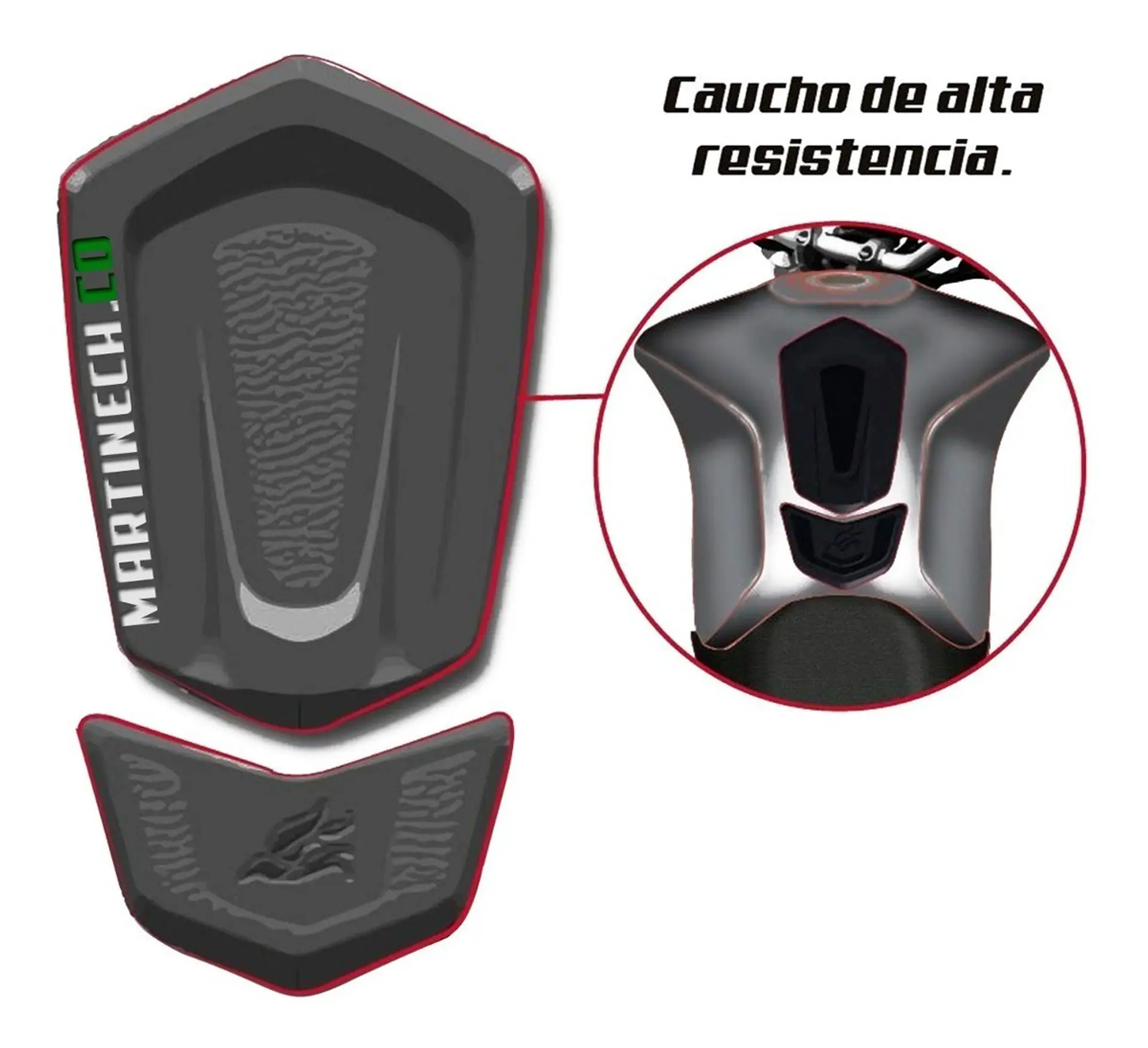 Protector Stompgrip Tanque Moto Caucho Central Y Lateral 4