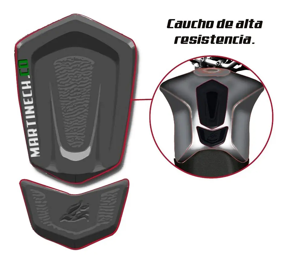 Protector Stompgrip Tanque Moto Caucho Central Y Lateral 4