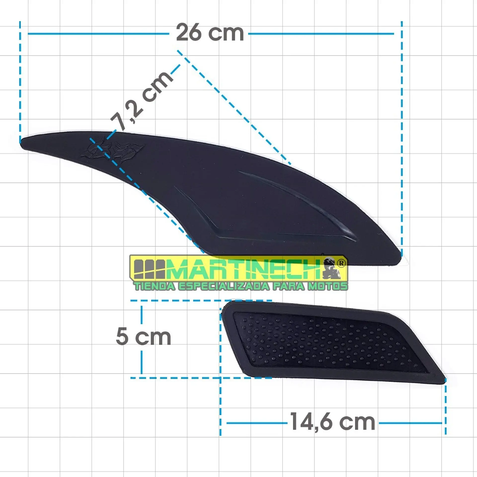 Protector Stompgrip Tanque Moto Caucho Central Y Lateral 10