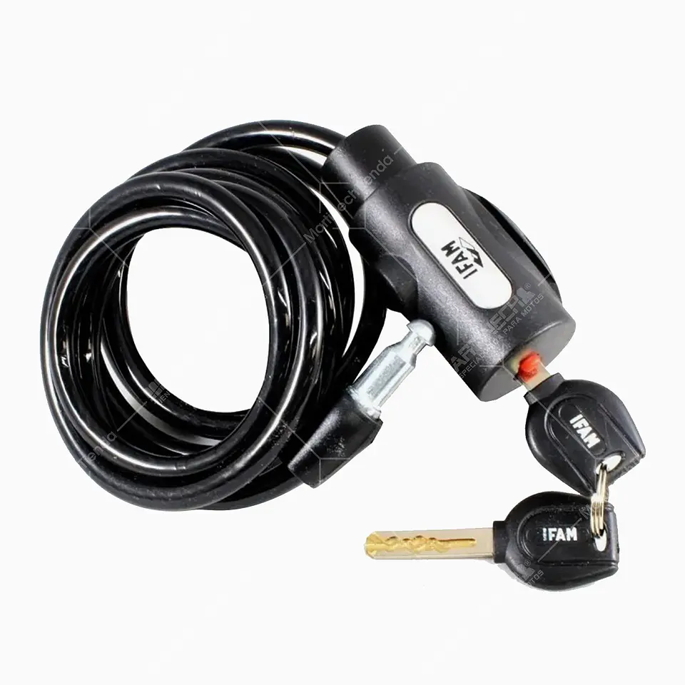 Guaya Seguro Ifam 180cm Acero Para Bicicleta Calidad Europea 6