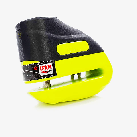 Candado Moto Freno De Disco Ifam Road 75 + Obsequios - Amarillo