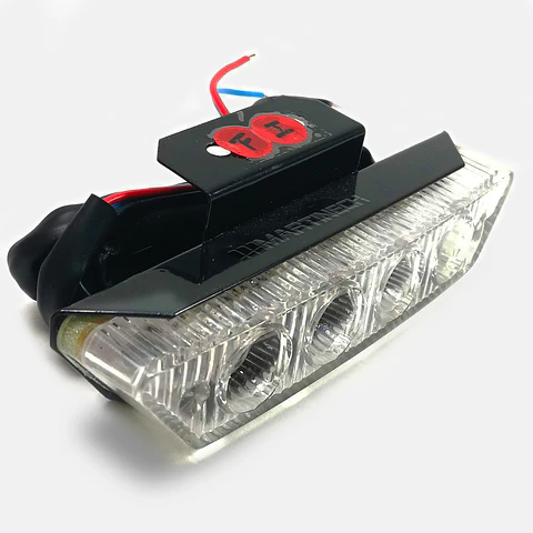 Tercer Stop Doble Intensidad moto o carro Cristal/Rojo