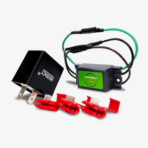 Kit Modulo Estacionarias o Parqueo Sin Botón Terminales Redondas + Flasher 40W