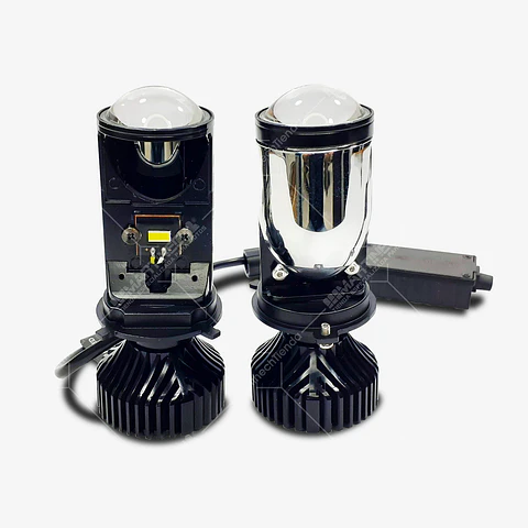 Bombillo Led Cree Lente Proyector 24000 Lúmenes H4 55W Kit x 2