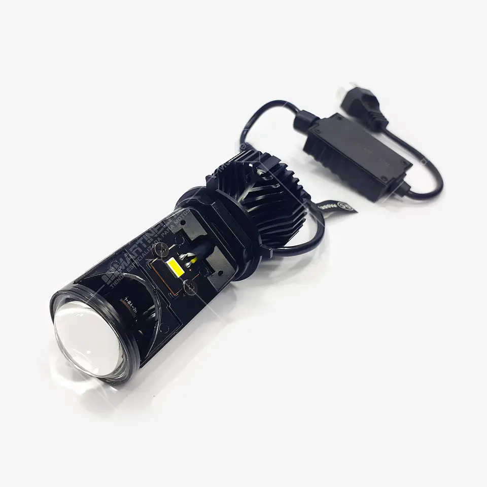 Bombillo Led Cree Lente Proyector 12000 Lúmenes H4 55W Luz Blanca 3