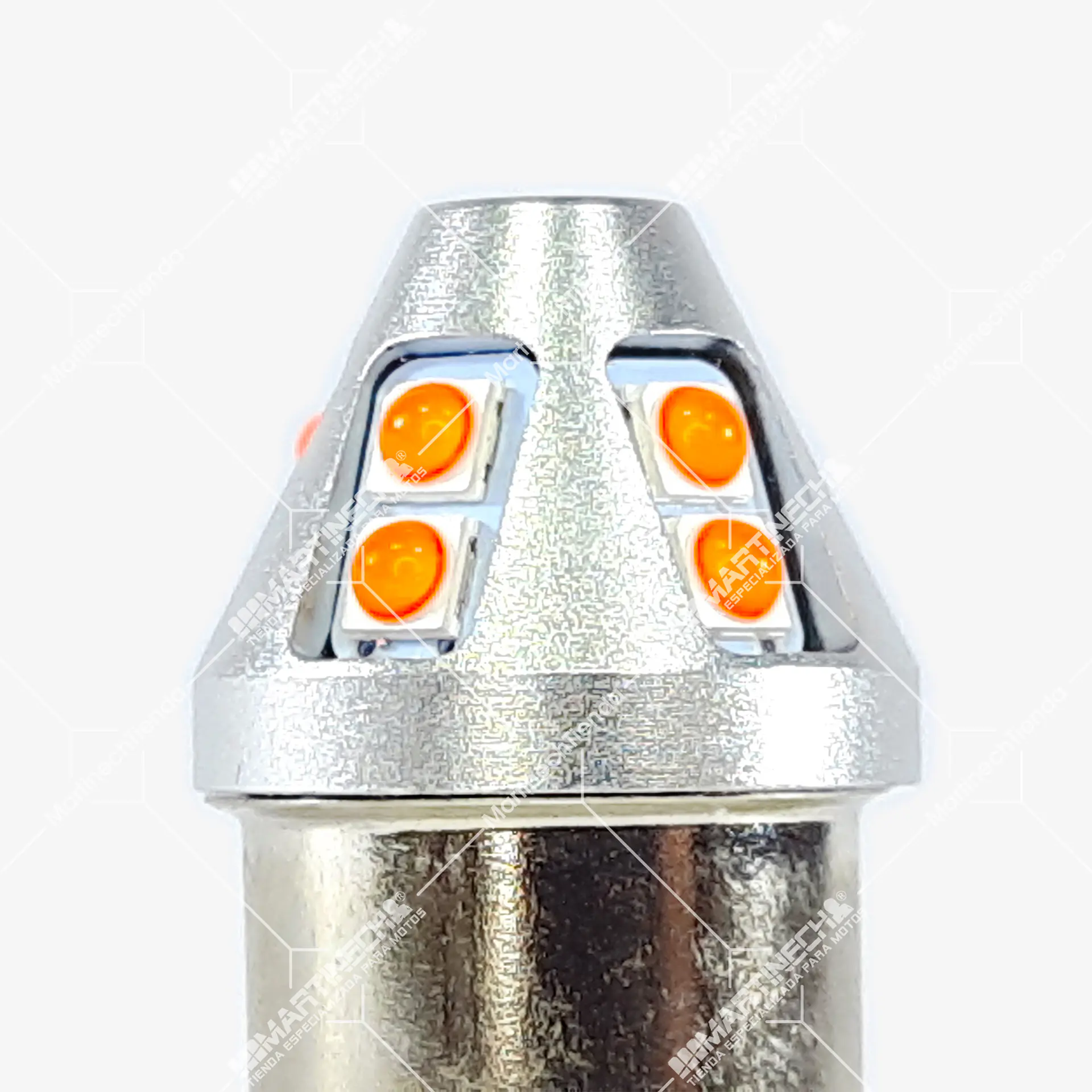 Bombillo Led Stop Aluminio Doble Intensidad Luz Roja 6