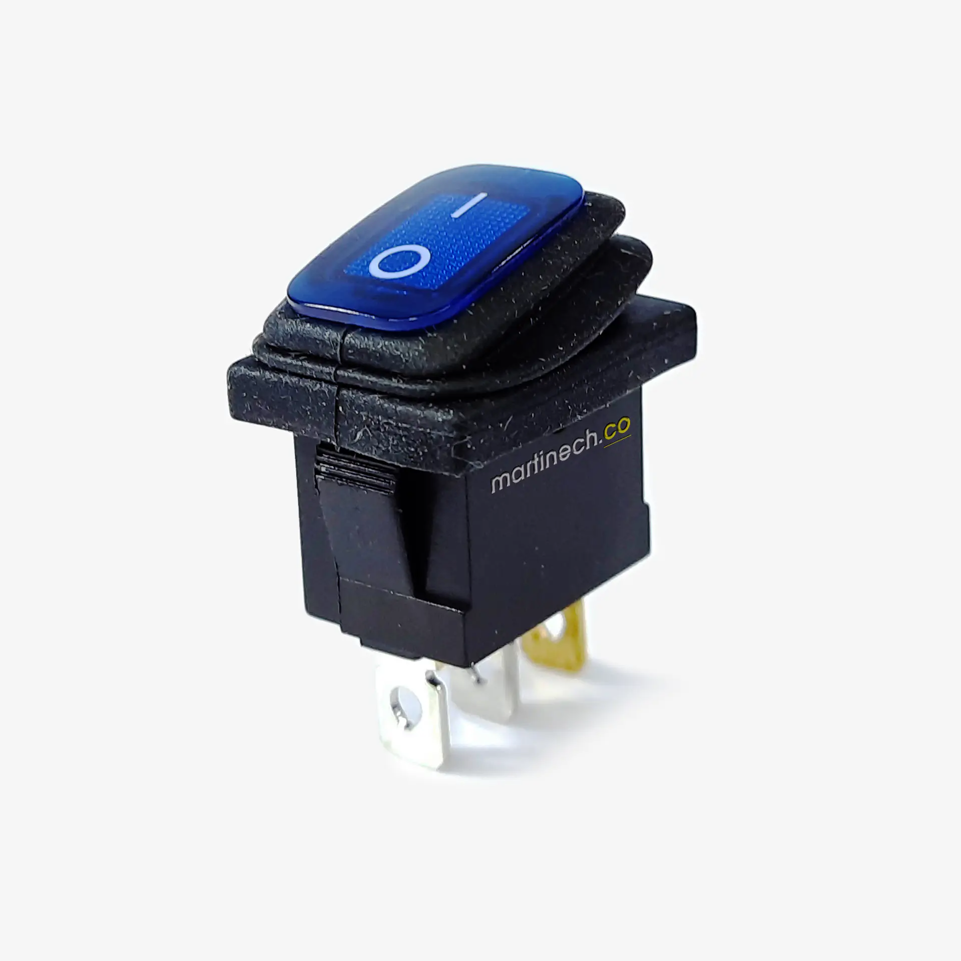 Interruptor Rectangular Testigo Led - Azul 1