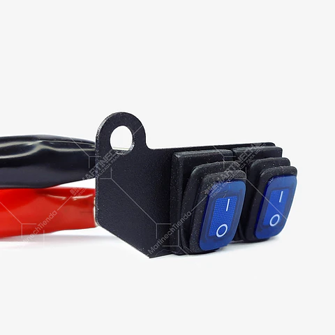 Switch Interruptor Impermeable Testigo Piloto Led On/off X2 Azul-Azul