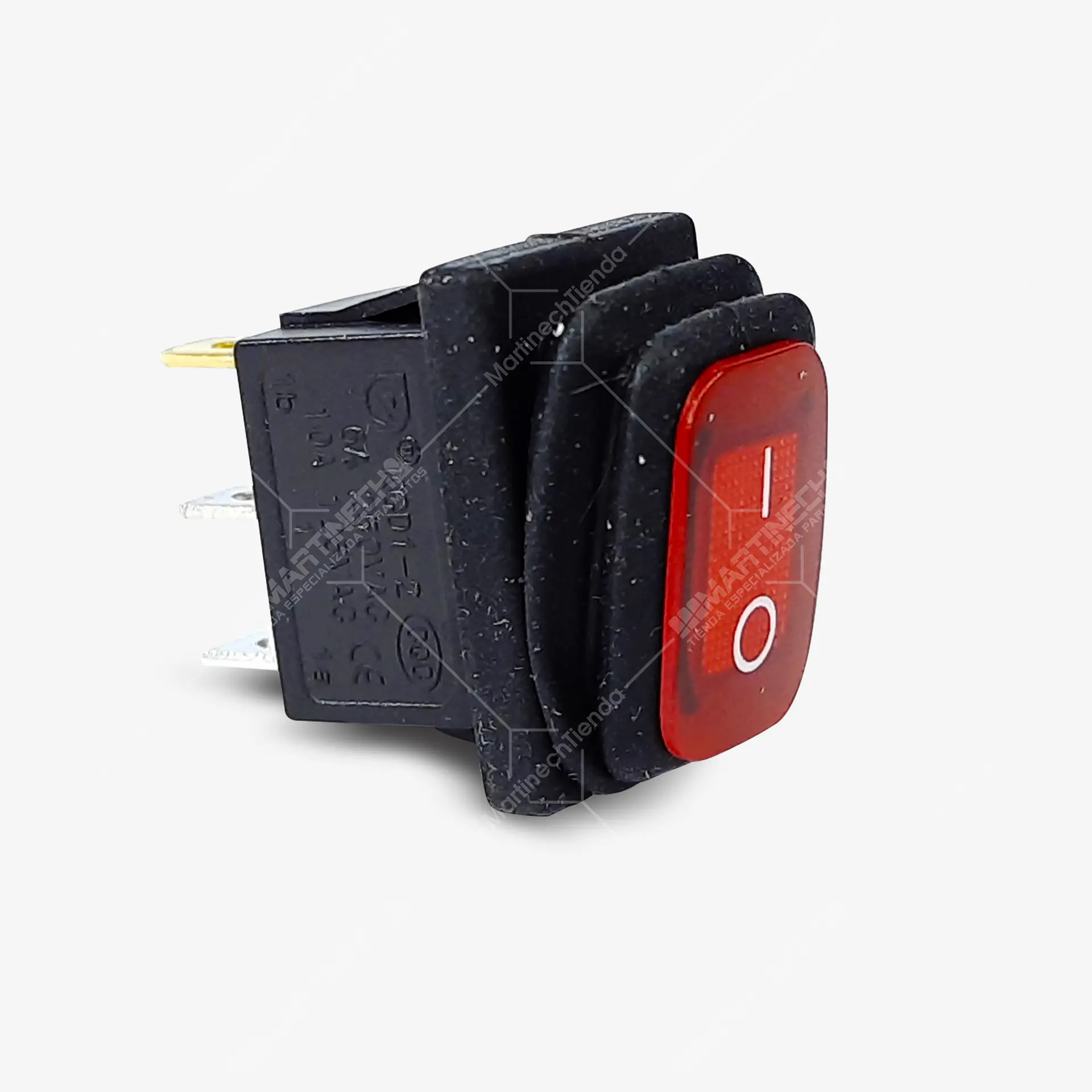 Interruptor Rectangular Testigo Led - Rojo 2