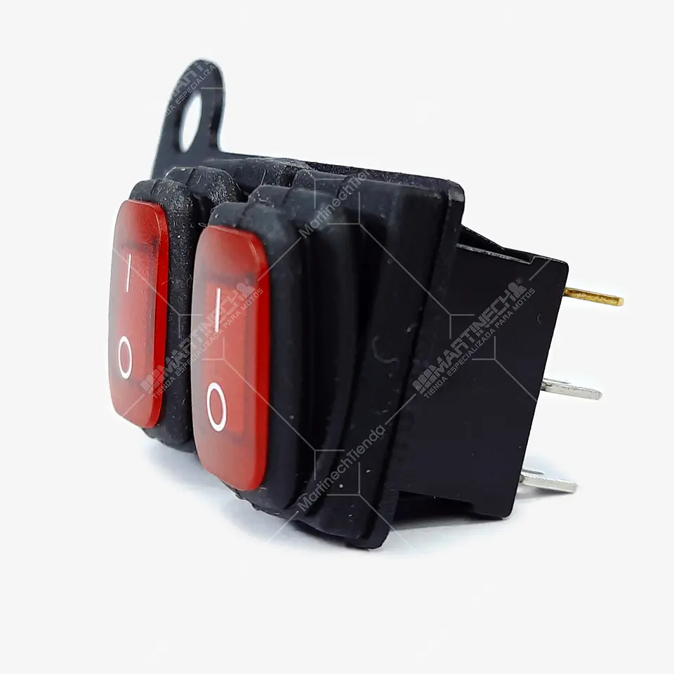 Switch Interruptor Impermeable Testigo Piloto Led On/off X2 Rojo-Rojo 3