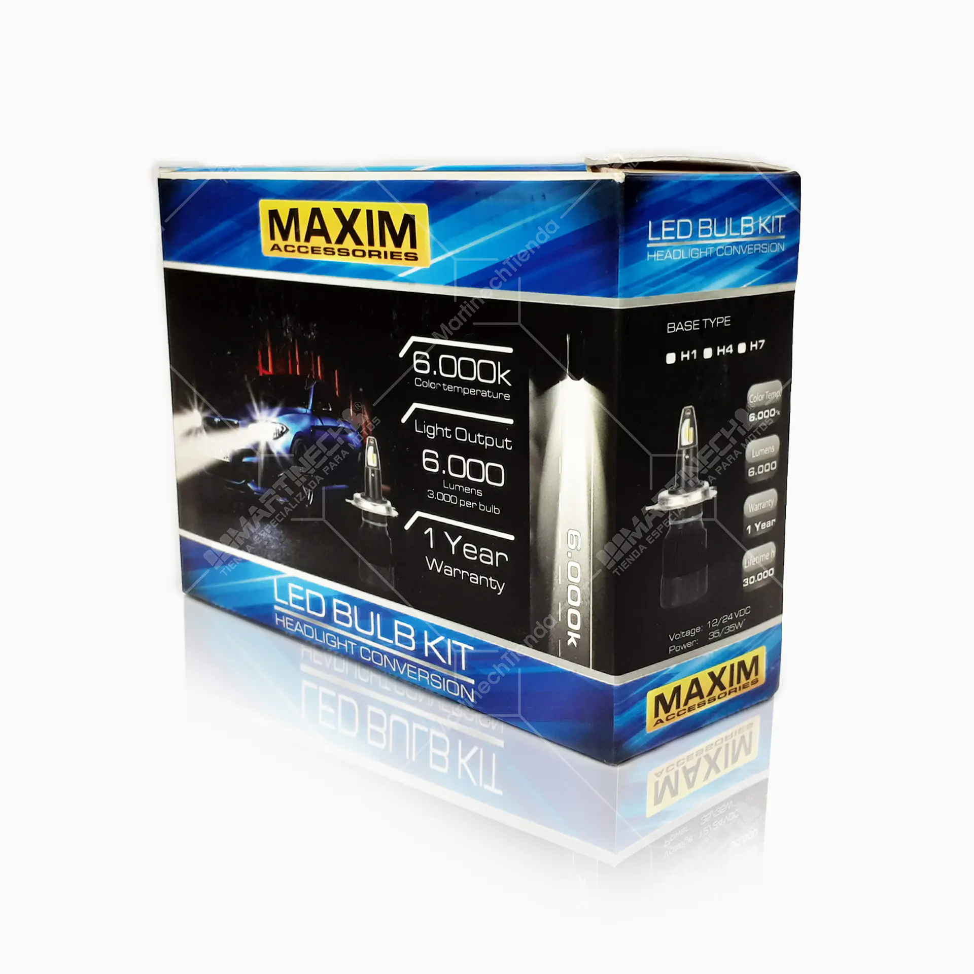 Bombillo Led Moto o Carro H4 3500 Lumenes Luz Blanca 6000k 8