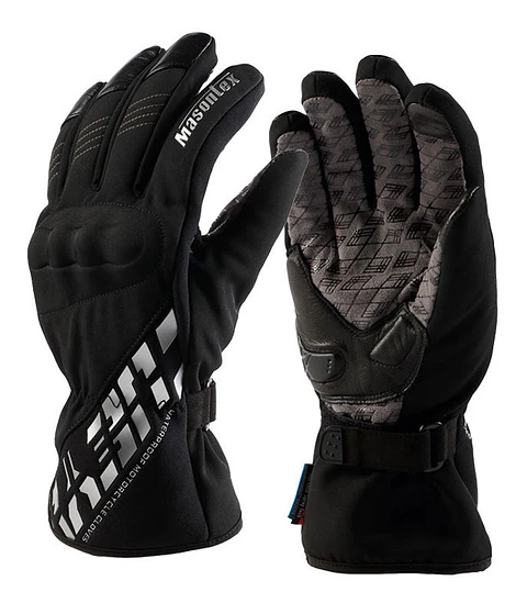 Guantes Impermeables Termicos Motociclista con Protección - Negro