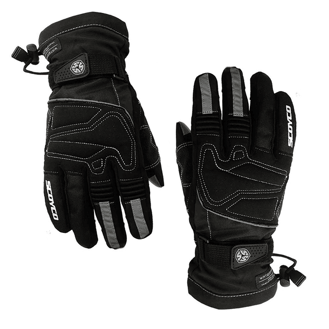 Guantes Impermeables Termicos Moto - Negro