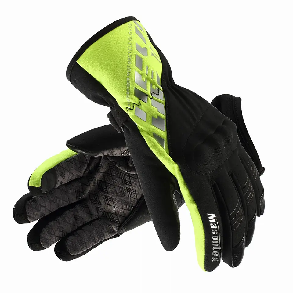 Guantes Impermeables Termicos Motociclista con Protección - Verde 1