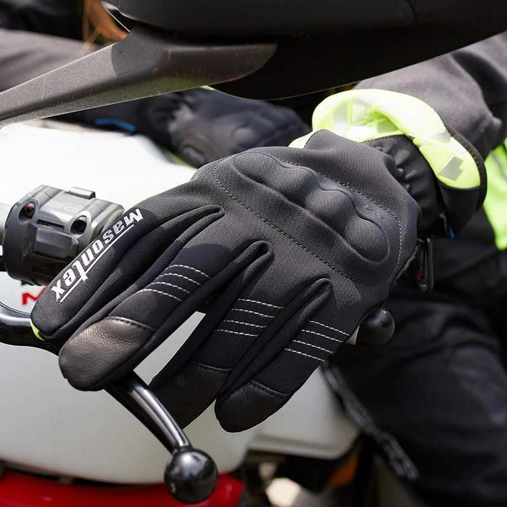 Guantes Impermeables Termicos Motociclista con Protección - Verde 4