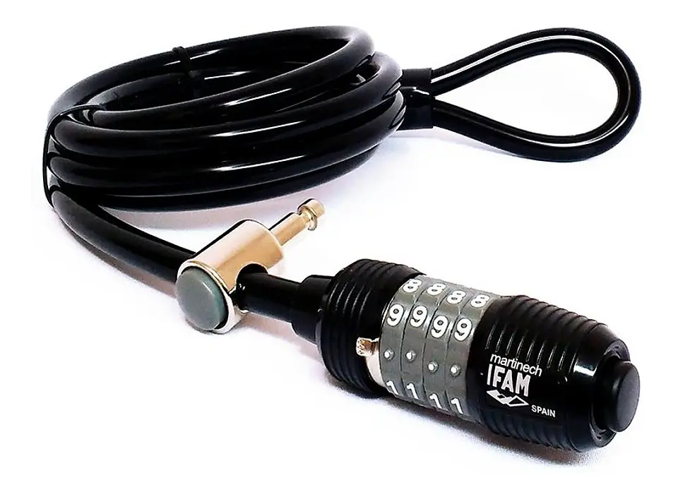 Guaya Candado Cable Antirrobo Bicicleta O Moto 2 Metros Ifam 1