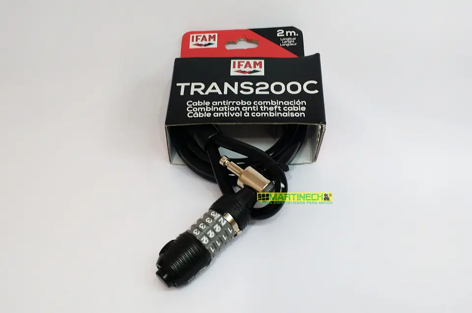 Guaya Candado Cable Antirrobo Bicicleta O Moto 2 Metros Ifam 2