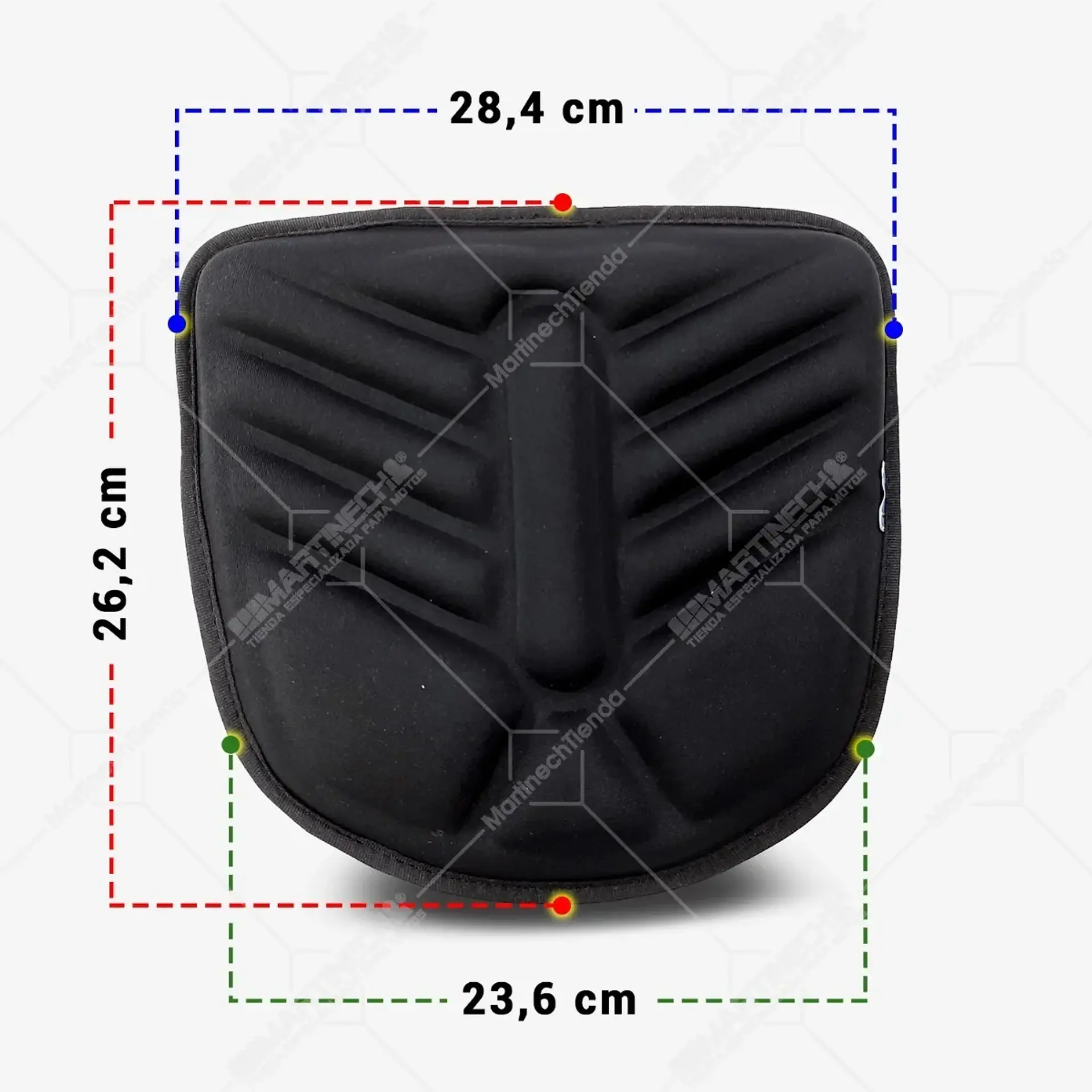Cojín Para Moto Viaje Touring Memory Foam Kit X 2 Confort 4