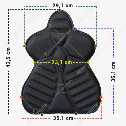 Cojín Para Moto Viaje Trail Memory Foam Kit X 2 Confort