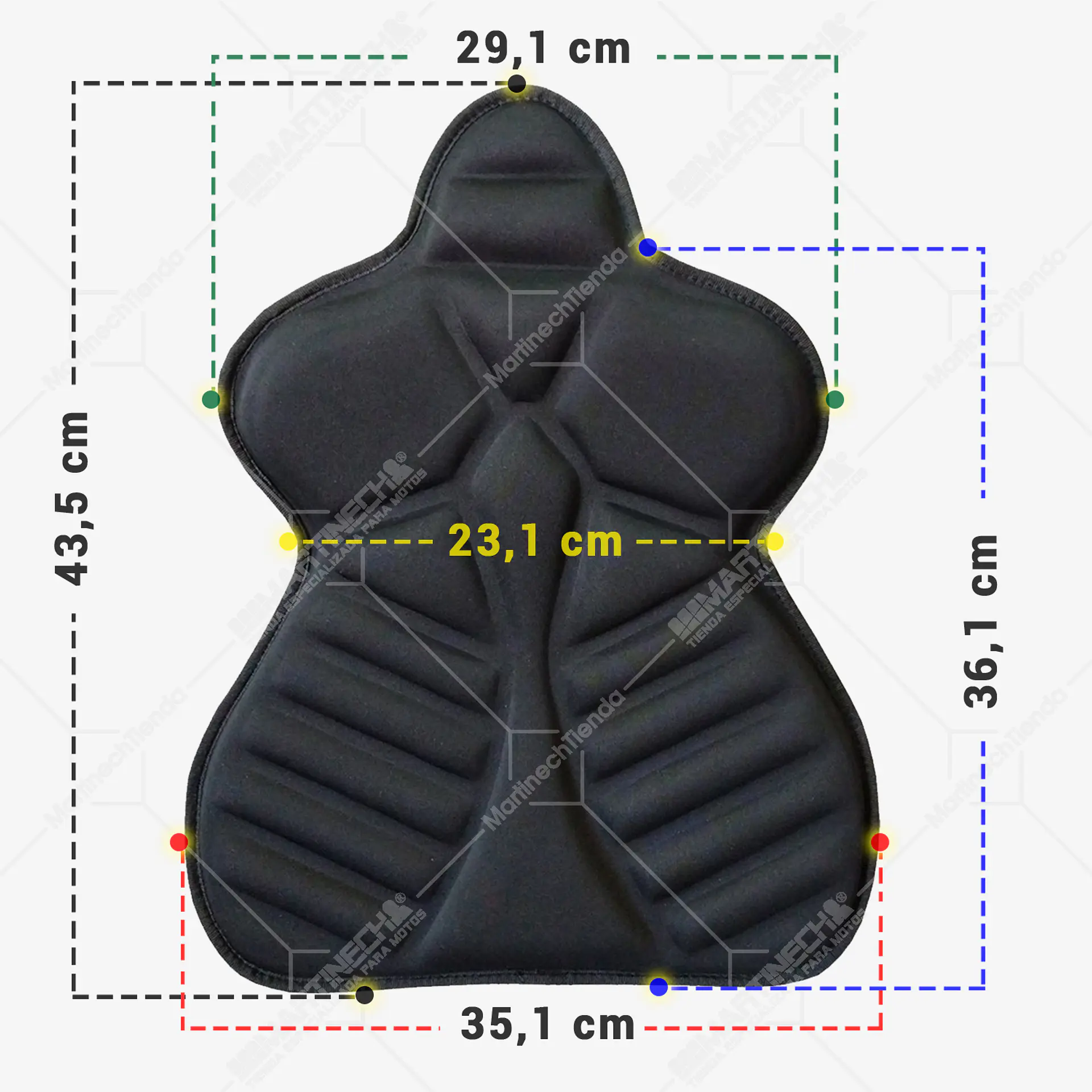 Cojín Para Moto Viaje Trail Memory Foam Kit X 2 Confort 2