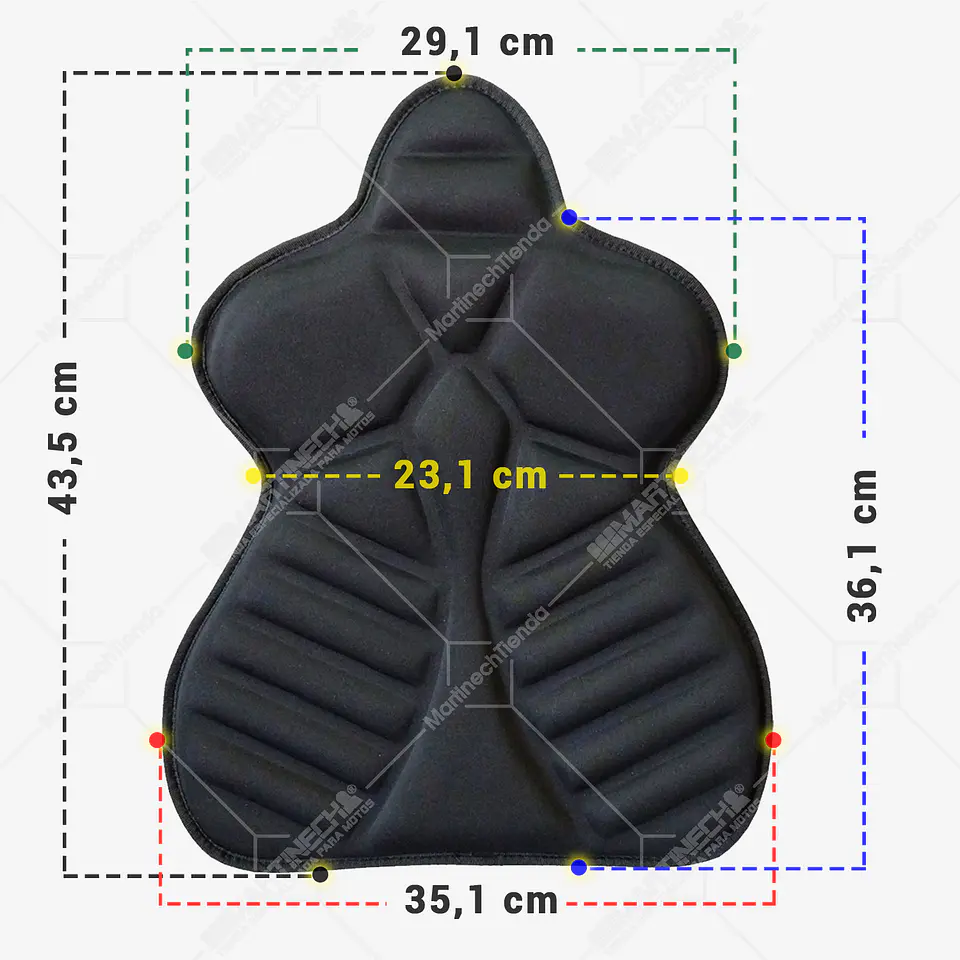 Cojín Para Moto Viaje Trail Memory Foam Kit X 2 Confort 2