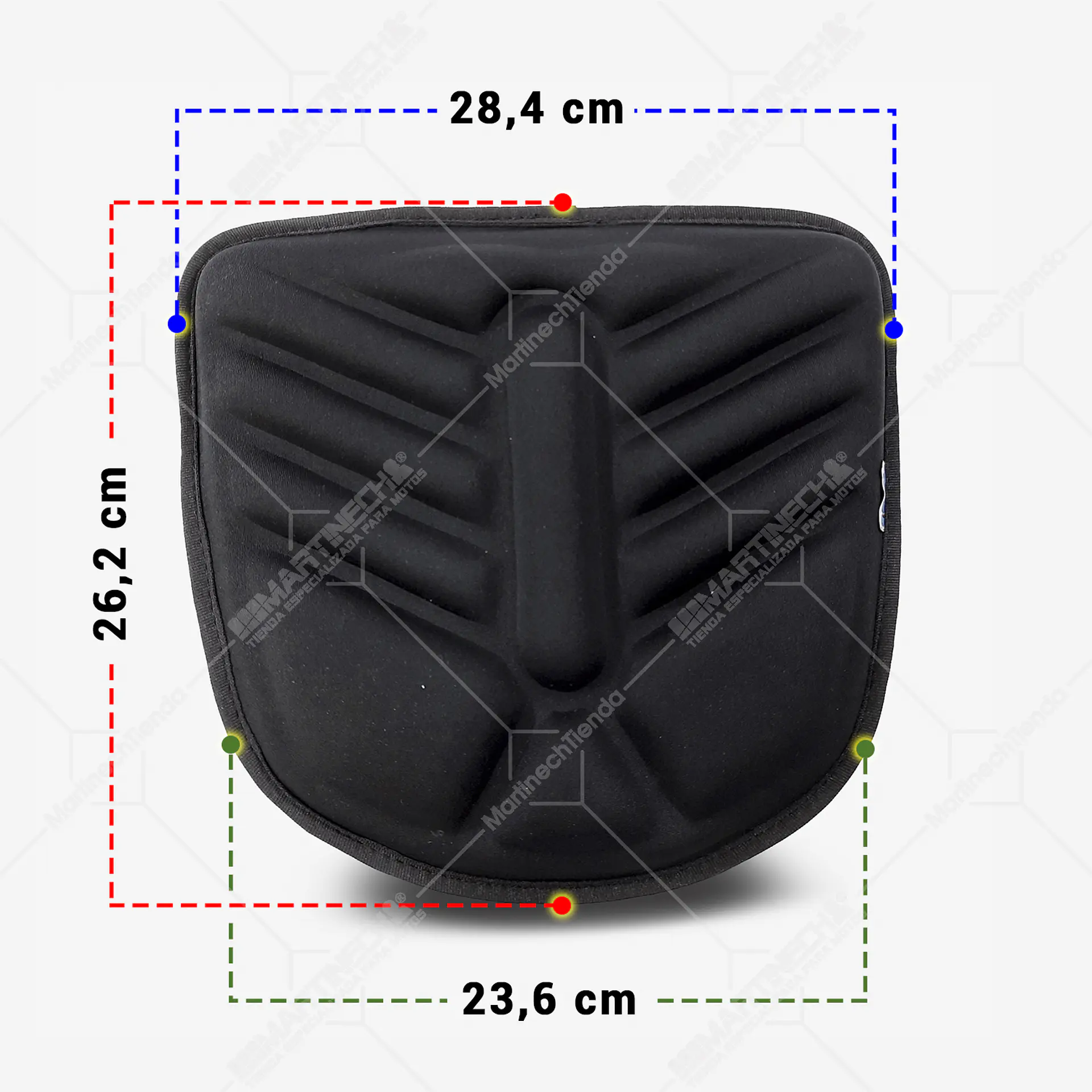 Cojín Para Moto Viaje Trail Memory Foam Kit X 2 Confort 3