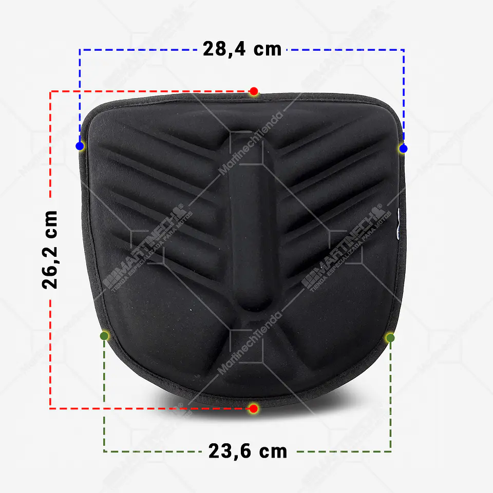 Cojín Para Moto Viaje Trail Memory Foam Kit X 2 Confort 3
