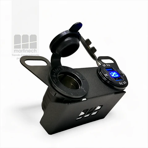 Central de Carga USB Carga Rapida con Socket 12V para Moto