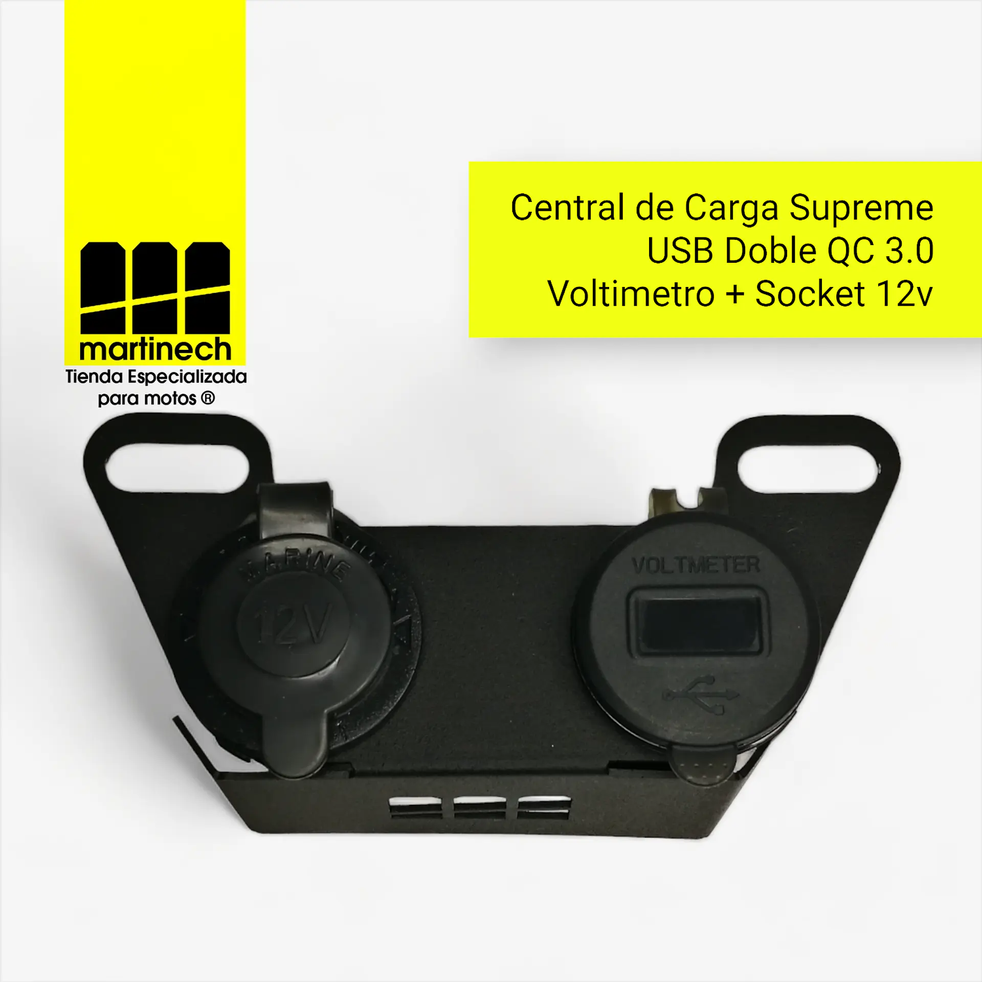 Central de Carga USB Carga Rapida con Socket 12V para Moto 5