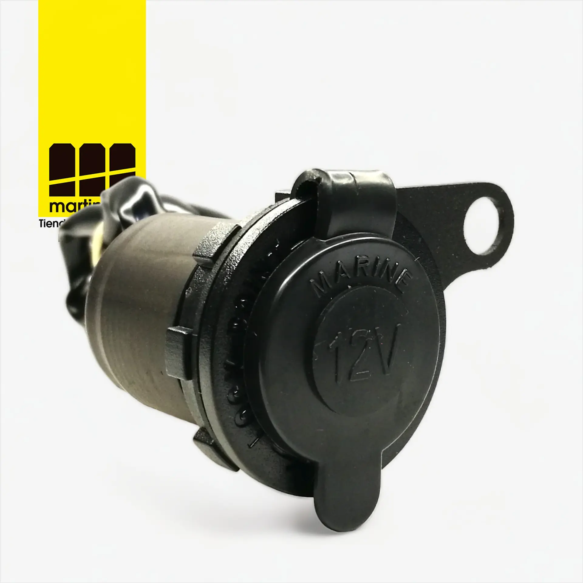 Socket 12 Voltios Tipo Cigarrera Moto Base Acero con Cableado 8