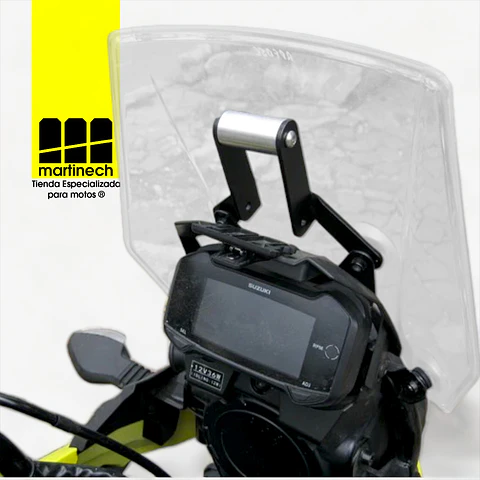 Base Soporte Gps Para Cúpula En Acero Moto Vstrom 250 Sx
