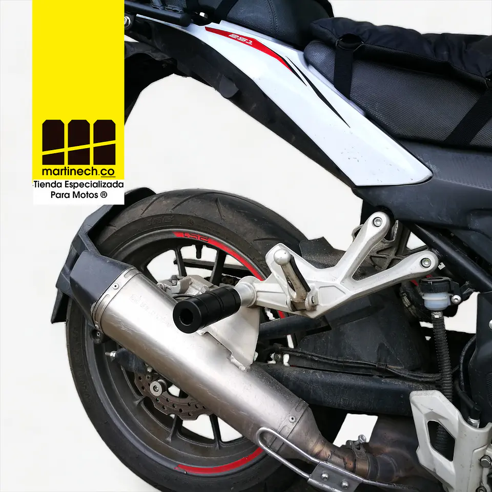 Slider proteccion Exosto Moto Benelli TRk 251 Nylon Aluminio 3