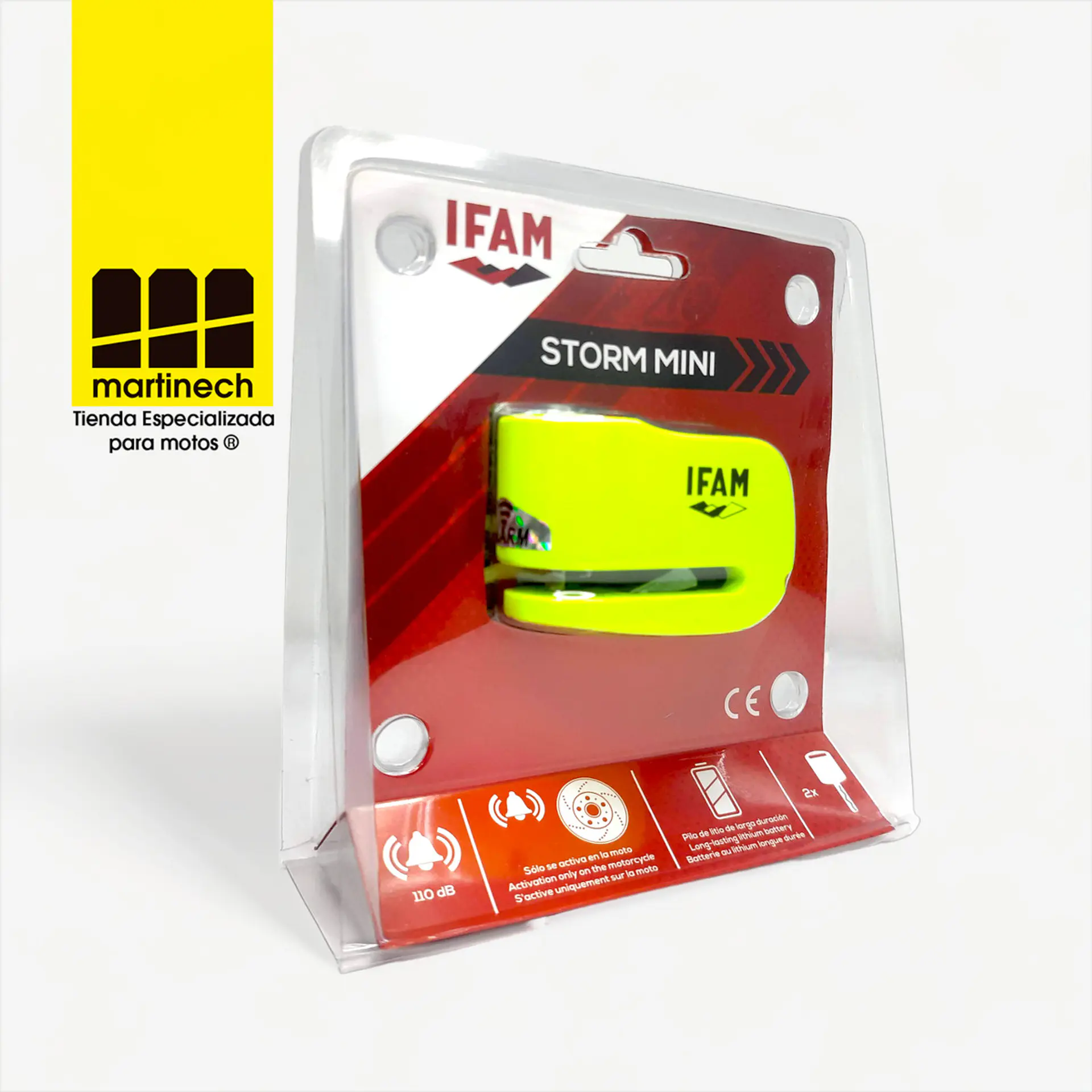 Candado Alarma Moto Seguridad Alta Freno Disco Ifam Premium 4