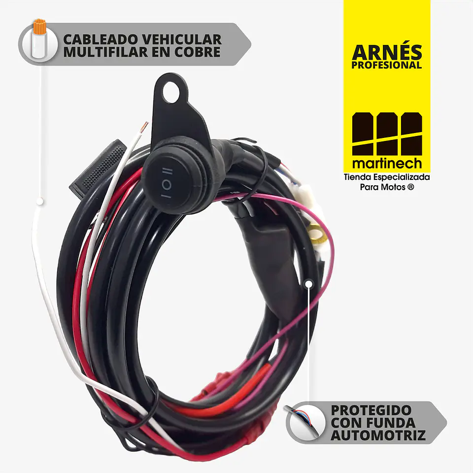 Cableado Arnes Moto Exploradoras Bicolor Switch y Relevo 4